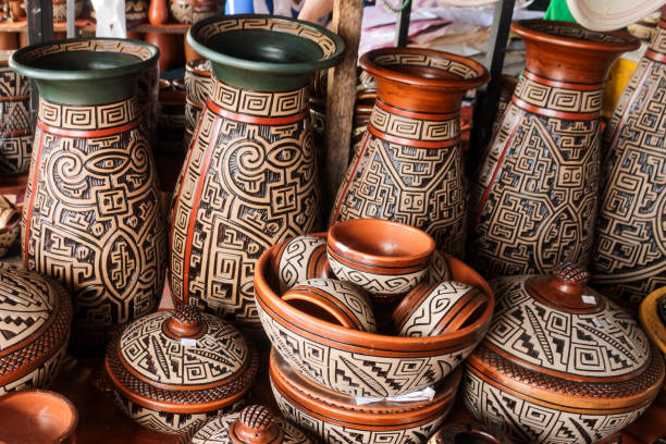 Marajoara ceramic vases, clay handicrafts, indigenous Marajoara,
native to Marajó Island, Pará, Brazil.