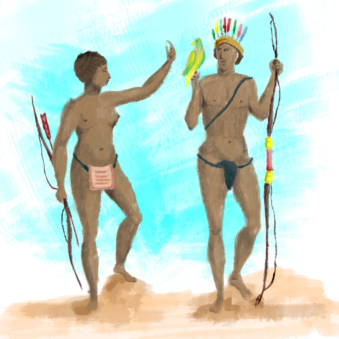Mujer Arawak y Hombre del Caribe (1)